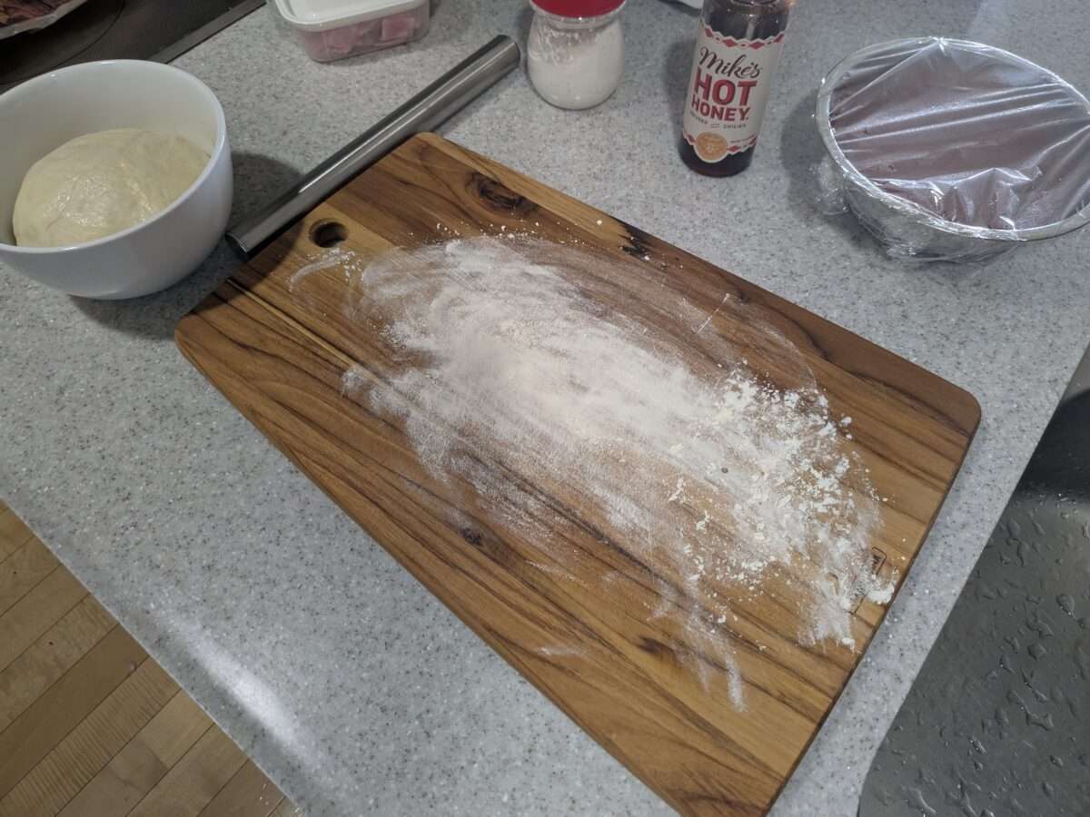 ピザ作成準備完了