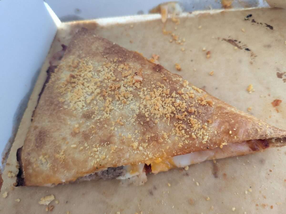 クリスピッツァバーガー上から