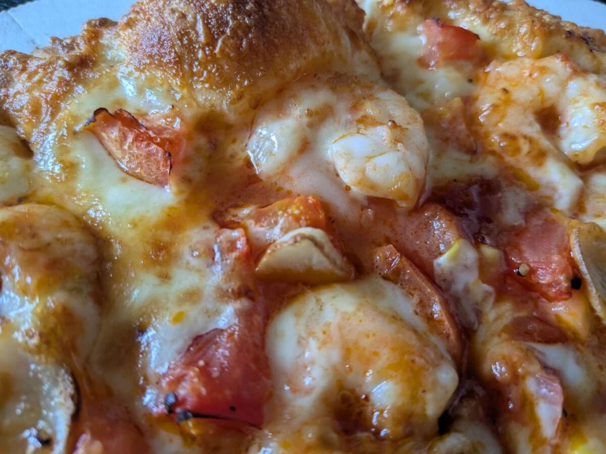 ピザーラレッドホットシュリンプのにんにくと海老