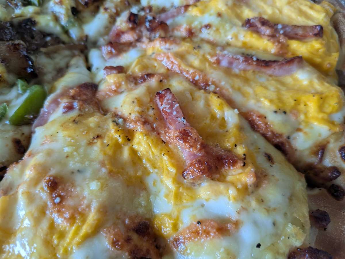 ピザハット「和風明太カルボナーラピザ」のベーコン